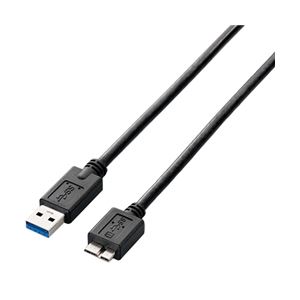 エレコム USB3.0ケーブル(A-microB)/1.0m/ブラック USB3-AMB10BK 商品写真