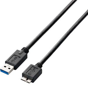 エレコム USB3.0ケーブル(A-microB)/1.0m/ブラック USB3-AMB10BK 商品写真2