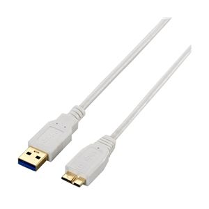 エレコム 極細USB3.0ケーブル(A-microB)/1.0m/ホワイト USB3-AMBX10WH 商品画像
