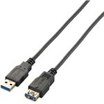 エレコム 極細USB3.0延長ケーブル(A-A)/1.0m/ブラック USB3-EX10BK