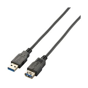 エレコム 極細USB3.0延長ケーブル(A-A)/2.0m/ブラック USB3-EX20BK 商品写真1