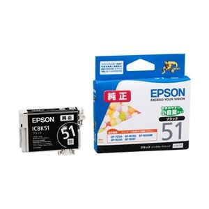 エプソン EP-703A/803A/803AW/903A/903F用インクカートリッジ/小容量タイプ(ブラック) ICBK51 商品画像