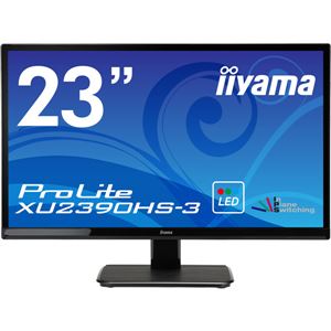 iiyama 23型ワイド液晶ディスプレイ ProLite XU2390HS-3 (LED、AH-IPS)マーベルブラック XU2390HS-B3 商品画像