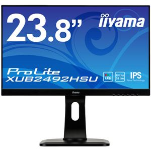 iiyama 23.8型ワイド液晶ディスプレイ ProLite XUB2492HSU(IPS、LED、昇降スタンド付) マーベルブラック XUB2492HSU-B1