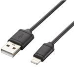 Logitec Lightningコネクタ付USBケーブル/ストレート/AV売場用/0.1m/ブラック LHC-UALO01BK