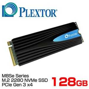 PLEXTOR M.2 2280 PCI-Express 3.0 x4接続 NVMe ヒートシンク付 128GBSSD PX-128M8SeG 商品画像