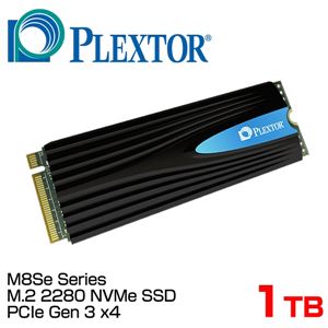 PLEXTOR M.2 2280 PCI-Express 3.0 x4接続 NVMe ヒートシンク付 1TBSSD PX-1TM8SeG 商品画像