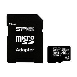 シリコンパワー 【UHS-1対応】microSDHCカード 16GB Class10 SP016GBSTHBU1V10-SP 商品写真