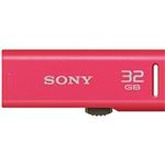 SONY USB2.0対応 スライドアップ式USBメモリー ポケットビット 32GB ピンクキャップレス USM32GR P