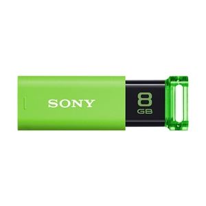 SONY USB3.0対応 ノックスライド式USBメモリー ポケットビット 8GB グリーンキャップレス USM8GU G 商品写真