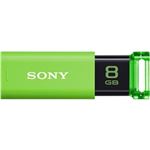 SONY USB3.0対応 ノックスライド式USBメモリー ポケットビット 8GB グリーンキャップレス USM8GU G