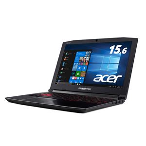 Acer Predator Helios 300 G3-572-A76H (Corei7-7700HQ/16GB/256GB SSD + 1TB HDD/ドライブなし/15.6/Windows 10Home(64bit)/APなし/オブシディアンブラック)