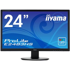 iiyama 24型ワイド液晶ディスプレイ ProLite E2483HS (LED、フリッカーフリー)マーベルブラック