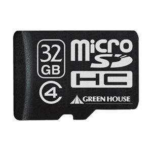 グリーンハウス microSDHCカード(アダプタ付属) 32GB Class4