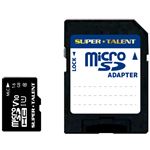 SUPERTALENT UHS-I 高耐久 3D MLC NAND採用 microSDHCメモリーカード 16GBClass10 変換アダプタ付