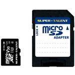 SUPERTALENT UHS-I 高耐久 3D MLC NAND採用 microSDXCメモリーカード 128GBClass10 変換アダプタ付
