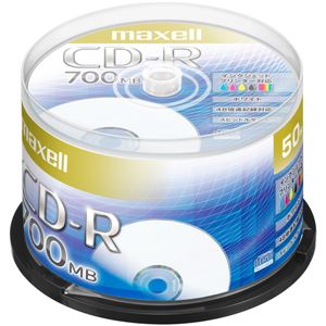 Maxell データ用 CD-R 700MB 48倍速 プリンタブルホワイト 50枚スピンドルケース