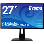 iiyama 27型ワイド液晶ディスプレイ ProLite XB2783HSU-3（AMVA+／フルHD／DP／HDMI／D-SUB／USBハブ付／昇降／回転／スウィーベル） ブラック