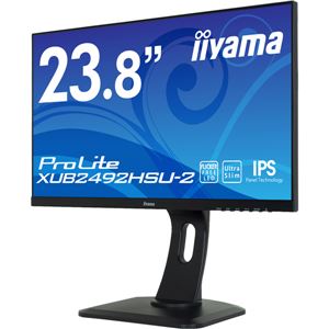 iiyama 23.8型ワイド液晶ディスプレイ ProLite XUB2492HSU-2（IPS、LED、昇降スタンド付） マーベルブラック