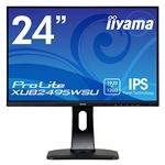 iiyama 24.1型ワイド液晶ディスプレイ ProLite XUB2495WSU（IPSパネル／WUXGA／DP／HDMI／D-Sub／USBハブ付／昇降／回転／スウィーベル） ブラック