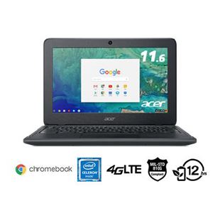 Acer C732L-H14M （Chromebook／Chrome OS／CeleronN3350／4GB／16GB eMMC／11.6型／モバイル／docomo LTE対応／無線LAN／ブラック／1年保証）