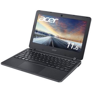 Acer TMB117M-S14Q （Celeron N3060／4GB／128GBSSD／11.6型／Windows 10 Pro 64bit／モバイル／1年保証／マットブラック／Officeなし）