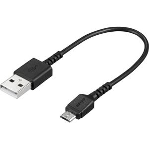 バッファロー（サプライ） USB2.0ケーブル（Type-A to microB） スリム 0.1m ブラック BSMPCMB101BK b04