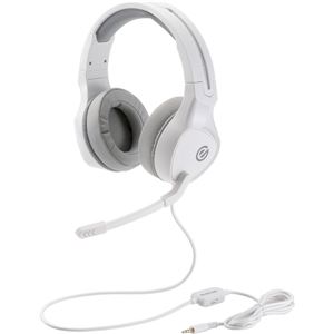 エレコム ゲーミングヘッドセット／両耳オーバーヘッド／4極ミニプラグ／50mmドライバ／極厚イヤーパッド／コントローラ付属／ホワイト