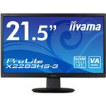 iiyama 21.5型ワイド液晶ディスプレイ ProLite X2283HS-3（フルHD解像度／VA／DisplayPort／ノングレア液晶） マーベルブラック