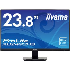 iiyama 23.8型ワイド液晶ディスプレイ ProLite XU2493HS（ADS／フルHD／D-SUB／HDMI／DP） マーベルブラック