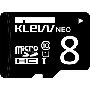 ESSENCORE KLevv microSDHCメモリーカード 8GB Class10 UHS-I U1 SDアダプター付