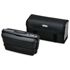 サーモス フレッシュランチボックス 2段式 900ml ブラックグレー