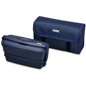 サーモス フレッシュランチボックス 2段式 900ml ネイビーブルー