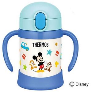 サーモス まほうびんのベビーストローマグ 250ml Disney baby ライトブルー