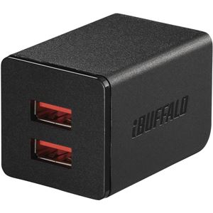 バッファロー（サプライ） 2.4A USB急速充電器 AutoPowerSelect機能搭載 2ポートタイプ自動判別USBx2 ブラック