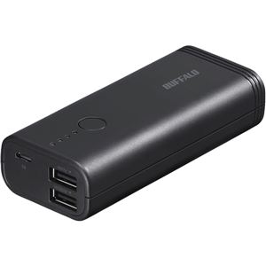 バッファロー（サプライ） モバイルバッテリー 5200mAh 2ポート ブラック