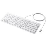 エレコム 有線コンパクトキーボード／パンタグラフ式／薄型／ホワイト