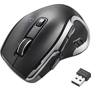 エレコム UltimateBlueマウス／DUALシリーズ／ハードウェアマクロ搭載／高速スクロール／無線・Bluetooth切替／8ボタン／ブラック