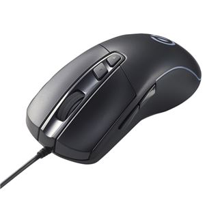 エレコム ゲーミングマウス／光学式／8000万回耐久スイッチ／6200dpi／5ボタン／有線／ブラック
