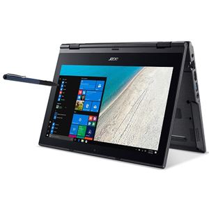 Acer TMB118G2RN-F14QB6 （Celeron N4100／4GB／128GBSSD／11.6／Windows 10 Pro 64bit／WindowsInk／コンバーチブル／モバイル／1年保証／マットブラック／Office Home＆Business 2016）