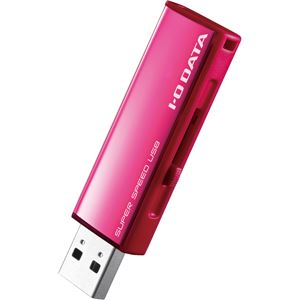 アイ・オー・データ機器 USB3.1 Gen 1（USB3.0）／USB2.0対応 アルミボディUSBメモリービビッドピンク 16GB