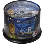 シリコンパワー 録画用BD-R 1-4倍速記録対応 インクジェットプリンタ対応 50枚スピンドル