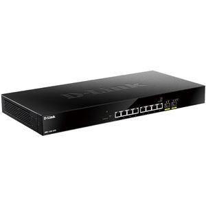 D-Link DMS-1100-10TS 2.5G対応L2Easyスマートスイッチ、10／100／1000／2.5G BASE-Tポート×8、10GSFP+スロット×2、リミテッドライフタイム保証対象