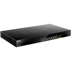 D-Link DMS-1100-10TP 2.5G対応L2Easyスマートスイッチ、PoE+対応（最大240W給電）、10／100／1000／2.5G BASE-Tポート×8、10GSFP+スロット×2、リミテッドライフタイム保証対象