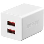 バッファロー（サプライ） 2.4A USB急速充電器 AutoPowerSelect機能搭載 2ポートタイプ自動判別USBx2 ホワイト