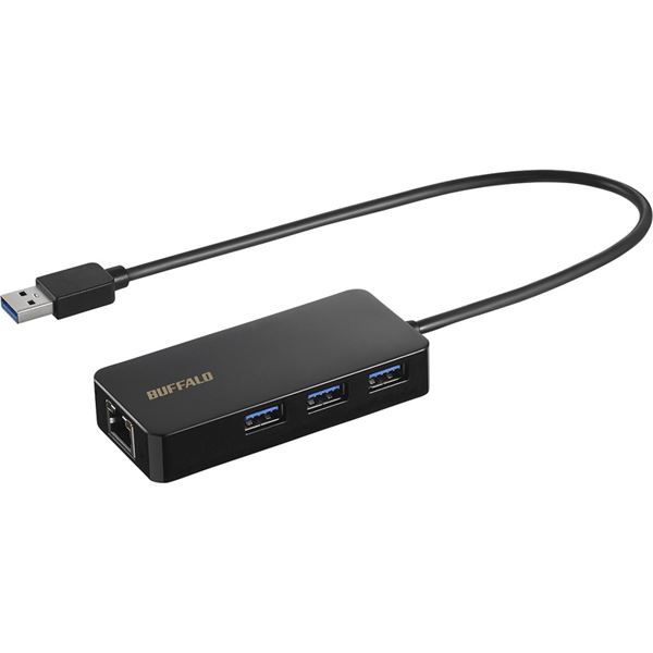 バッファロー（サプライ） Giga対応 USB-A LANアダプターハブ付 ブラック LUD-U3-AGHBK b04