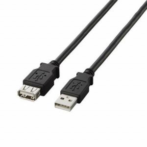 ELECOM（エレコム） USB2.0延長ケーブル（A-A延長タイプ）(1.5m) U2C-E15BK - 拡大画像
