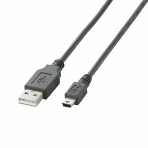 ELECOM（エレコム） USB2.0ケーブル（mini-Bタイプ）(0.5m) U2C-M05BK - 拡大画像
