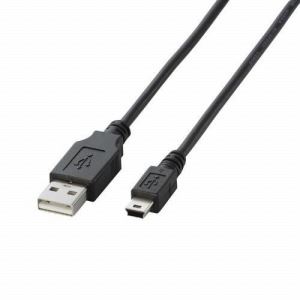 ELECOM（エレコム） USB2.0ケーブル（mini-Bタイプ）(1.0m) U2C-M10BK - 拡大画像