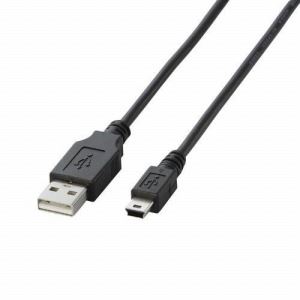 ELECOM（エレコム） USB2.0ケーブル（mini-Bタイプ）(2.0m) U2C-M20BK - 拡大画像